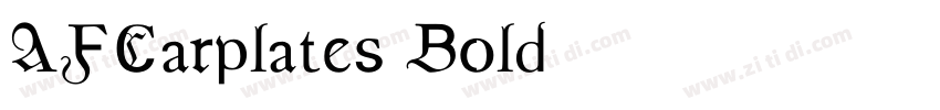 AFCarplates Bold字体转换